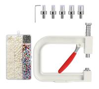 Dasbsug Manual Bead Setting Machine Pearls Beads Fixing Machines For Craft Decoration And Art Projects Pearls Bead For Hat Shoes Clothes Bags Skirts