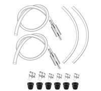 Dasbsug Motorbike Accessories Bleeder Hose Check Valves Tube Bleeding Tools Motorcycle Brake Set With Caps Clamp Brake Fluid