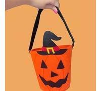 Dasbsug Oversized Nonwoven Candy Holder with Handle Seasonal Party Pumpkin Themed Storage Container for Holiday Occasions Trick Or Treats Candy Bag