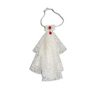 Dasbsug Renaissances Elizabethan False Collar Rhinestones Jabot Pleated Ruffled Lace Victorian Detachable Necktie Theatrical Props