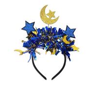 Dasbsug Shimmering Eid Holiday Celebrations Headpiece With Symbolic Star And Moon For Muslims Women And Kids All Ages Crescented Moon Headband
