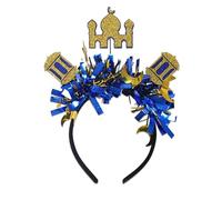 Dasbsug Shimmering Eid Holiday Celebrations Headpiece With Symbolic Star And Moon For Muslims Women And Kids All Ages Crescented Moon Headband