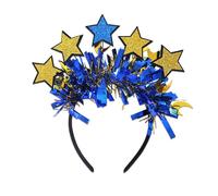 Dasbsug Shimmering Eid Holiday Celebrations Headpiece With Symbolic Star And Moon For Muslims Women And Kids All Ages Crescented Moon Headband