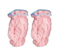 Dasbsug Soft Corals Fleece Pet Grooming Glove Bath Towel Gentle Double Side Highly Absorbent Dog Cats Quick Drying Gloves Quick Absorbent Grooming Efficient Soft Bath