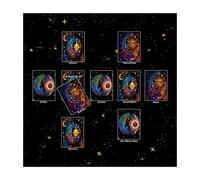 Dasbsug Square Shape Pendulums Divinations Mat Altars Tablecloth Board Game Card Pad Runes Table Cloth Mysterious Board Game Mat Tarot Deck Spread Tablecloth