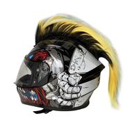 Dasbsug Stylish Cocks Helmets Decoration Easy Install Cocks Wigs For Riders Who Love To Stand Out In Bike Gatherings Breathable Accessory