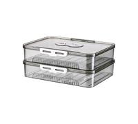 Dasbsug Stylish Multiple Tiers Dumpling Storage Box Clear Freezer Container With Builts In Date Trackers For Organization Refrigerator Organizers