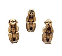 Dasbsug Three Monkeys Sculpture Set See Not Hear Speak Evil Figurines For Adding Artistic Touch To Space See No Hear Speak Evil