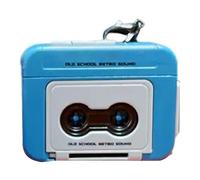 Dasbsug Unique Talking Keyring Wistful Recorder Replayable Sound Clip Small Voice Retro Music Play Retro Music Keychain