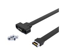 Dasbsug USB 3.1 TypeE To Type C Shielded Cable To Front Panel Connection With Screw Holes For Computer Board To Adapter