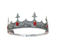Dasbsug Vintage Men's King Crowns Headband Roleplay Game Hairhoop Crownpiece For Cosplay Parties And Costume Celebrations Birthday Party Crowns