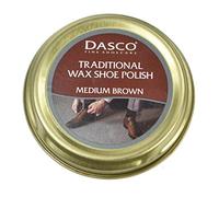 Dasco Wax Shoe Polish - Medium Brown 50 ml | Traditional Wax Polish for Leather Shoes