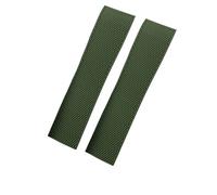 DASEB 19mm 20mm 21mm Rubber Watchband,For Longines Master Conquest HydroConquest L3 Black Gray Blue Silicone Waterproof Watch Strap(Green Without Buckle,21mm)