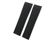 DASEB 19mm 20mm 21mm Rubber Watchband,For Longines Master Conquest HydroConquest L3 Black Gray Blue Silicone Waterproof Watch Strap(Black Without Buckle,20mm)