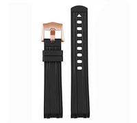 DASEB 20mm 22mm Rubber Watchband For Omega SEAMASTER 003 007 PLANET OCEAN AT150 Pin Buckle Silicone Strap Watch Band Bracelet(White Black,22mm)