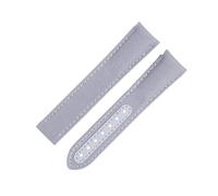 DASEB 20mm Gray Nylon Fabric Watchband Fit For Omega Strap For AT150 Seamaster 300 Planet Ocean De Ville Speedmaster Curved End Watch Band(Gray)