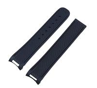 DASEB 20mm Rubber Watch Band For Omega Strap Seamaster 300 AT150 Aqua Terra Ultra Light 8900 Steel Buckle Watchband Bracelets(Blk blk,With Rose Buckle)