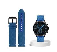 DASEB 22mm Nylon Waterproof Watchband for Mido M026.629/430 Ocean Star M042.430 Replacement Bracelet Band Men's Accessories(Royal blue black)
