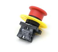 DASEB 22mm Red Mushroom Cap 1NO 1NC DPST AC 660V10A Emergency Stop Industrial Plastic Push Button Switch(LAY37)