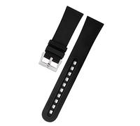 DASEB 23mm Rubber Silicone Watch Band For Blancpain Fifty Fathoms Replacement Soft Strap Sports Wrist Bracelet Watch Accessories Parts(C)