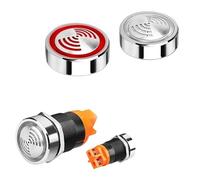 DASEB AD16-22SM Flash LED Alarm Indicator Light Signal Lamp Flashmetal Buzzer DC12V DC24V AC 220V 22mm Intermittent sound(22mm-DC12V)
