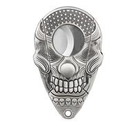 DASEB Cigar Cutter Ornate Brass Detailing Precision Edge Manual Metallic Handheld Trimmer Portable Smoking Companion Gold Tone(B)