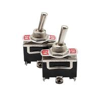 DASEB FILN 12mm 250V/10A Heavy duty spdt on on rocker switch black 3 screw terminal toggle switch(ON ON)
