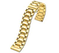 DASEB For diesel DZ7333 DZ4344 Watch large dial Men metal stainless steel watch band gold strap 24MM 26MM 28MM Bracelet(Golden B,26mm)