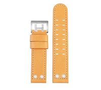 DASEB For Hamilton Khaki aviation Watch H77616533 H77616533 Watch Strap Genuine Leather jazz field Men WatchBand 20 22 Military Style WatchBands(Khaki silver,20mm)