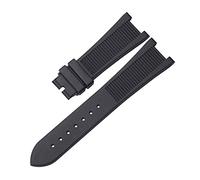 DASEB For PP Patek Philippe Silicone Watch Belt 5711 5712g Nautilus Watch Strap Special Interface 25mm*13mm Watchband(Black-No buckle)