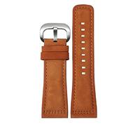 DASEB Genuine Leather strap for sevenfriday Watch Band Q203 M203 P1 P2 S2 M2 Q2 03 01 02 Brown blue 28mm cowhide watch strap(Brown-silver)