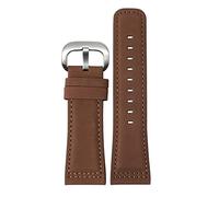 DASEB Genuine Leather strap for sevenfriday Watch Band Q203 M203 P1 P2 S2 M2 Q2 03 01 02 Brown blue 28mm cowhide watch strap(Dark Brown-silver)
