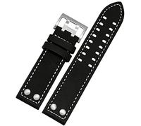DASEB Leather Watch Strap Bracelet Wrist 20mm 22mm Band For Hamilton Aviation H77755533 H77616533 Genuine Leather Men Watch Band(Beige,22mm)