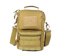 DASEB Men Tactical Bag Camping Sling Mollle System Bags Sport Handbag Shoulder Pack Crossbody Bags Travel Phone Bag Hiking Fanny Pack(Khaki)
