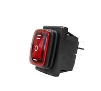 DASEB On off on 30A/250V Heavy Duty 6 pin DPDT IP67 Waterproof T85 Auto Boat Marine Toggle Rocker Switch with LED 12V 220V 30x22mm(Blue,6V)