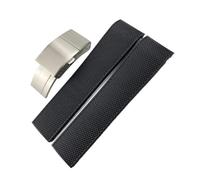 DASEB Silicone Fluorous Rubber Watchband 19mm 20mm 21mm for Longines hydroconquest L3 Conquest Sports Diving Watch Strap(Black)