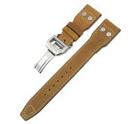 DASEB Thick Real Leather Calfskin Watchband 20mm 21mm 22mm For IWC Big PILOT Spitfire IW5009 IW3777 Rivets Cowhide Watch Strap Tool(Crazy Horse Skin2,20mm)