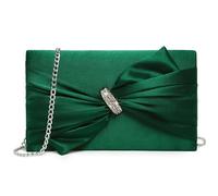 Dasein Women Elegant Satin Bow Flap Evening Bag Rhinestone Clutch Purse Handbag Formal/Wedding/Prom/Party