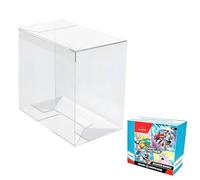 Dasellfa Compatible with 5-Pack Clear Plastic Protector Box Compatible with Pokémon Booster Box, 0.5mm Acid-Free PET Display Case with Protective Film, Anti-Scratch Folding Shell 140x81x126mm