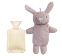 Dasellfa Hot Water Bottle, Hot Water Bag with Warmies, Stitch Hot Water Bottle with Cover UK, Gifts for Women and Kids Christmas Gifts for Mum (Pink Rabbit, 500ml)