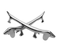 Dasertoe 6 Pieces Series Chopsticks Rest Dog Chopsticks Holder Dachshund Alloy Fork Stand Spoon Tableware Rack Holder Tool