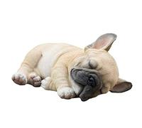 Dasertoe French Bulldog Sculpture Ornament Dog Statue Figurine Outdoor Garden Decoration - Lying Dog