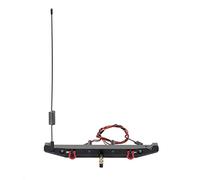 Dasertoe Metal Rear Bumper with LED Light Antenna Tail for 1:10 RC Crawler Car TRX4 Axial SCX10 90046