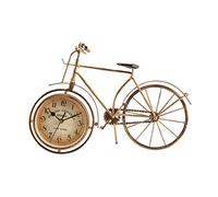 Dasertoe Vintage Iron Bicycle Type Table Clock Non - Ticking Silent Clock Bicycle Decorative Ornament Gifts Antique Copper - Colorful, colourful, Retro