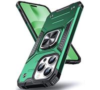 DASFOND Designed for iPhone 14 Pro Case, Military Grade Shockproof Protective Phone Case Cover with Enhanced Metal Ring Kickstand [Support Magnet Mount] for iPhone 14 Pro 6.1 inch, Dark Green