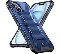 DASFOND Designed for iPhone 15 Case - [Military Grade Shockproof] Rugged Protective Case, Non-slip Anti-scratch with Airbag Bumper Phone Case for Phone 15 Cover, Sliver Blue