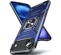 DASFOND Designed for iPhone 17 Air Case with Stand, Enhanced 360° Rotatable Metal Ring Kickstand Military Grade Impact Resistant Shockproof Protective Phone Case Cover for iPhone 17 Air 6.6'', Blue