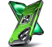 DASFOND Designed for iPhone 17 Case with Stand, Enhanced 360° Rotatable Metal Ring Kickstand Military Grade Impact Resistant Shockproof Protective Phone Case Cover for iPhone 17 6.3'', Green