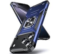 DASFOND Designed for iPhone 17 Pro Case with Stand, Enhanced 360° Rotatable Metal Ring Kickstand Military Grade Impact Resistant Shockproof Protective Phone Case Cover for iPhone 17 Pro 6.3'', Blue