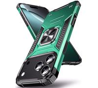 DASFOND Designed for iPhone 17 Pro Max Case with Stand, Enhanced 360° Rotatable Metal Ring Kickstand MIL Grade Impact Resistant Shockproof Protective Phone Case Cover for iPhone 17 Pro Max, Dark Green